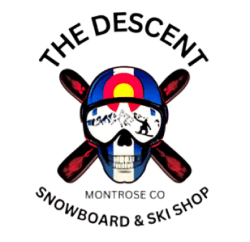 Here's an alt tag for the image in under 8 words: `The Descent: Montrose snowboard & ski shop`